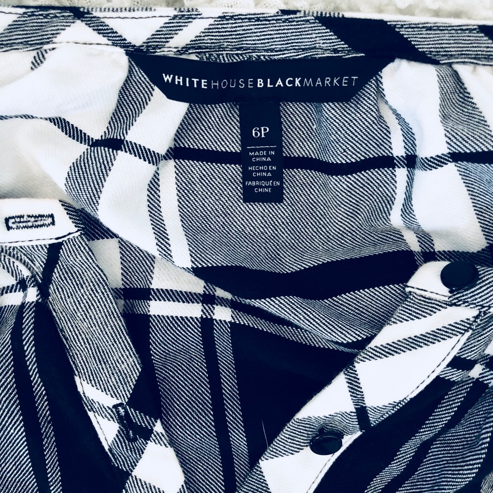 Checked 3/4 Sleeve Top